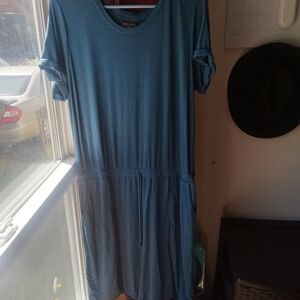 32° Cool, Short Sleeve, Mid-Thigh Length Dress with Drawstring Waist